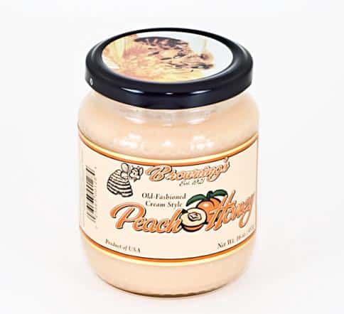 16oz Gift Jar Old-fashioned Creamed Style Peach Honey