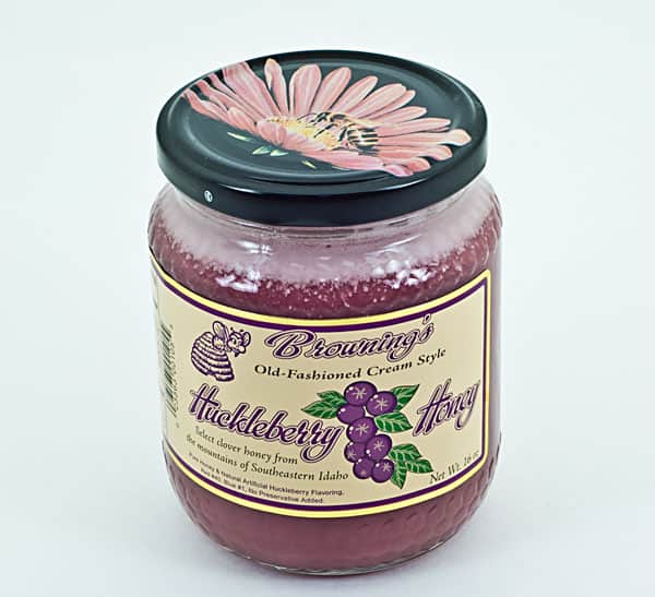 16oz Gift Jar Old-fashioned Creamed Style Huckleberry Honey